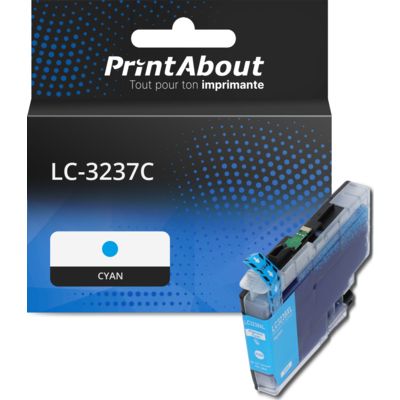 Cartouche compatible Brother LC-3237C - Cyan