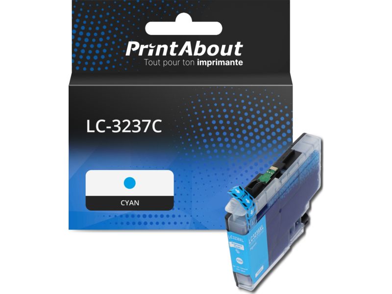 Cartouche compatible Brother LC-3237C - Cyan