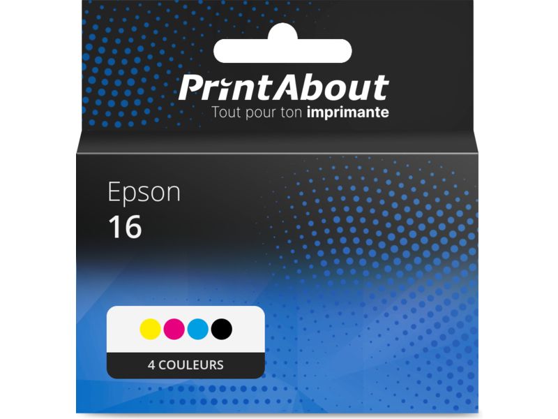 Cartouche compatible Epson 16 (T1621/22/23/24) - 4 couleurs - Multipack