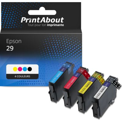 Cartouche compatible Epson 29 (C13T29864012) - 4 couleurs - Multipack