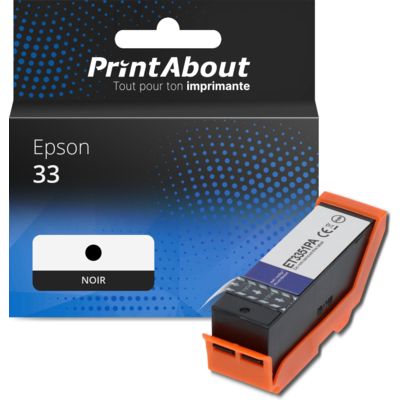 Cartouche compatible Epson 33 (C13T33314012) - Noir