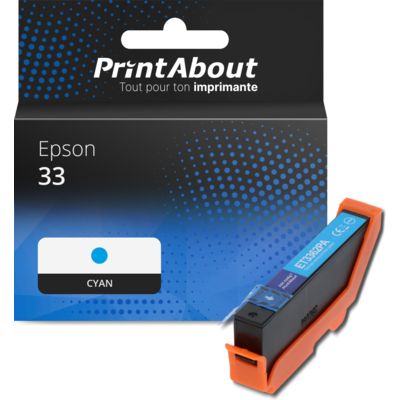 Cartouche compatible Epson 33 (C13T33424012) - Cyan