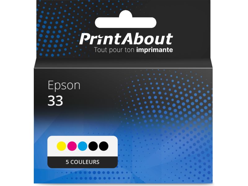 Cartouche compatible Epson 33 (C13T33374012) - 5 couleurs - Multipack