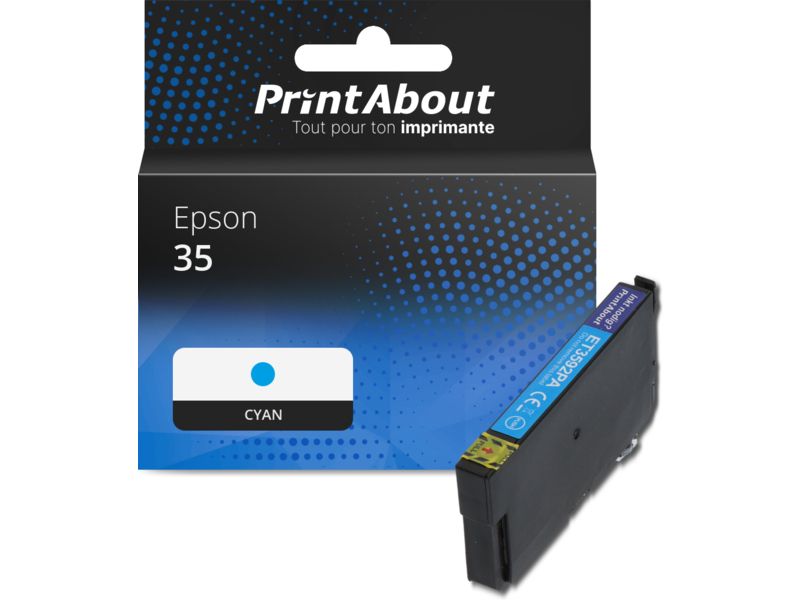 Cartouche compatible Epson 35 (C13T35824010) - Cyan