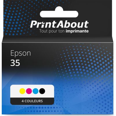 Cartouche compatible Epson 35 (C13T35864010) - 4 couleurs - Multipack