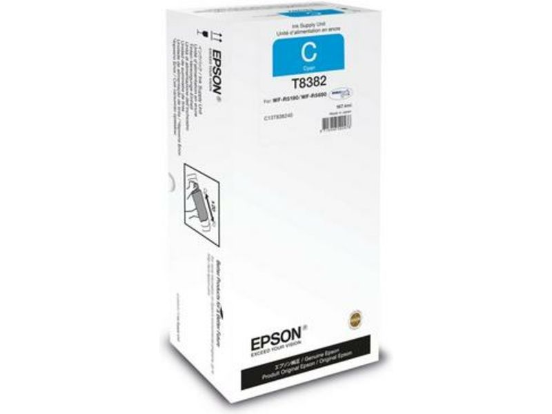 Epson T8382 - 167.4 ml - cyan - recharge d'encre - pour WorkForce Pro WF-R5190, WF-R5190DTW, WF-R5690, WF-R5690DTWF, WF-R5690DTWFL
