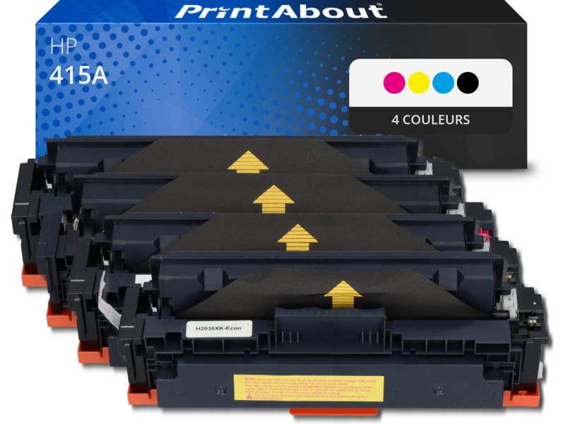 Toner compatible HP 415A (W2030A) - 4 couleurs - Multipack