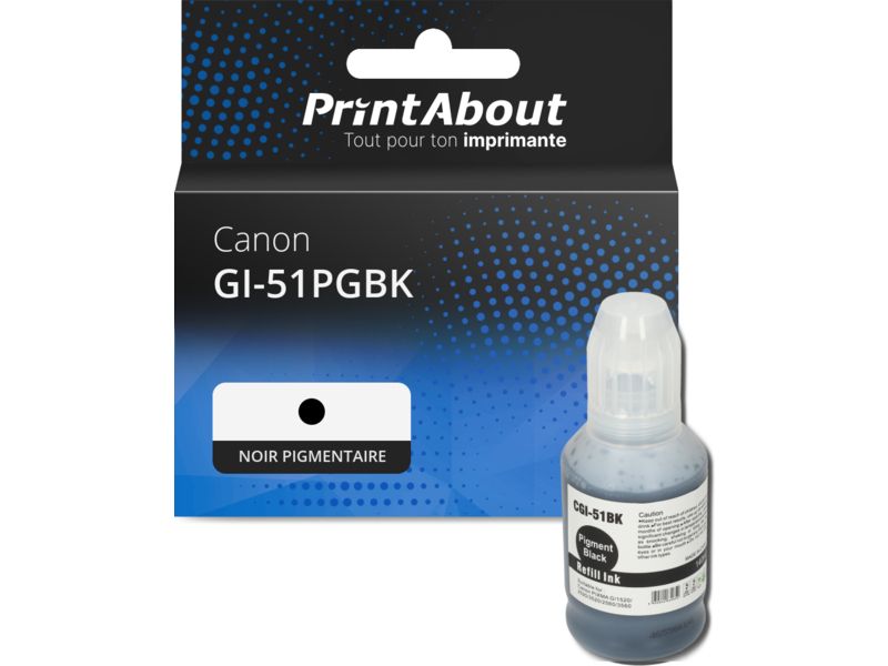 Cartouche compatible Canon GI-51PGBK - Noir pigmentaire