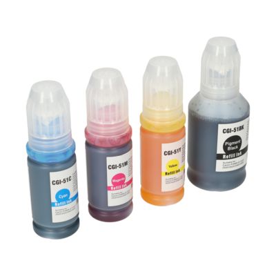 Cartouche compatible Canon GI-51PGBK/C/M/Y - 4 couleurs - Multipack