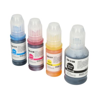 Cartouche compatible Canon GI-51PGBK/C/M/Y - 4 couleurs - Multipack