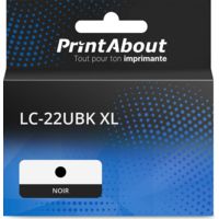 Cartouche compatible Brother LC-22UBK XL - Noir - Grande capacité