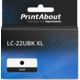 Cartouche compatible Brother LC-22UBK XL - Noir - Grande capacité