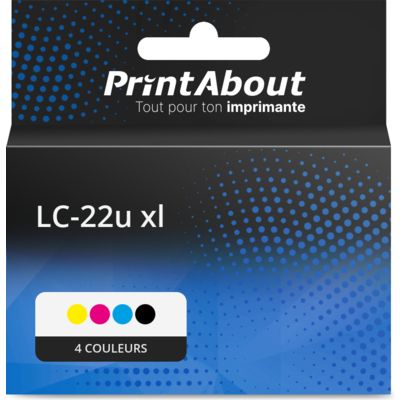 Cartouche compatible Brother LC-22u xl (LC-22U) - 4 couleurs - Multipack