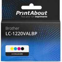 Cartouche compatible Brother LC-1220VALBP - 4 couleurs - Multipack