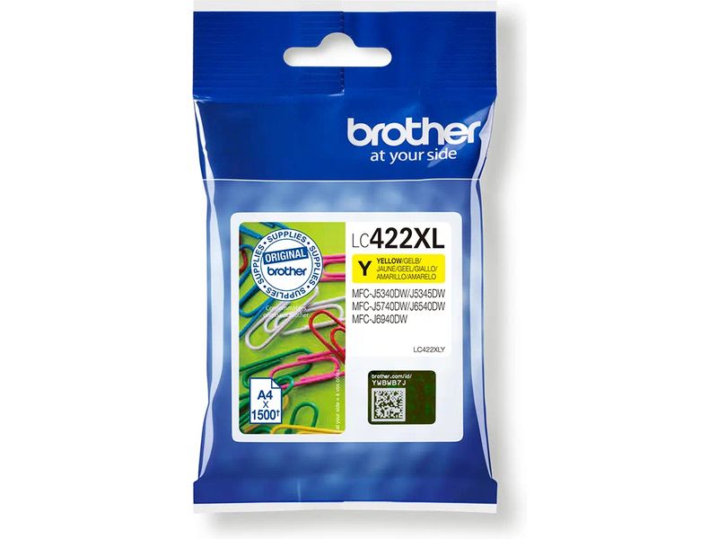 Brother LC-422XLY Inktcartridge Geel Hoge capaciteit