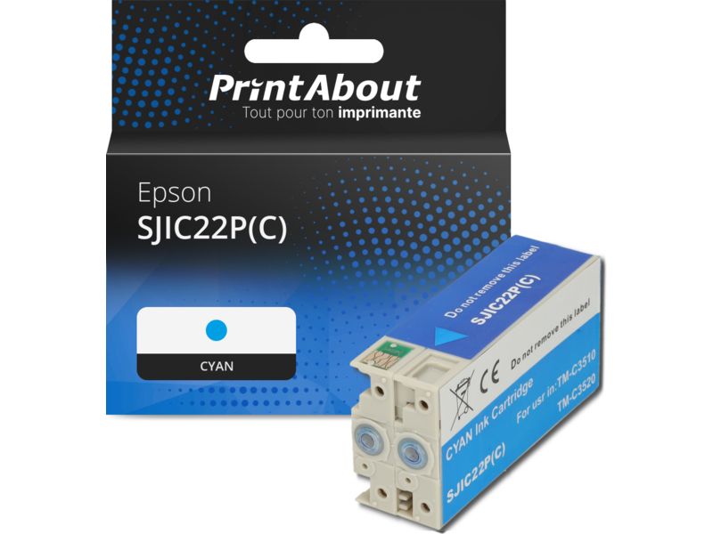 Cartouche compatible Epson SJIC22P(C) - Cyan