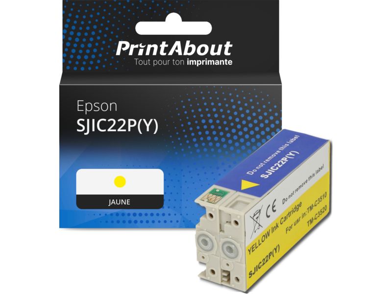 Cartouche compatible Epson SJIC22P(Y) - Jaune