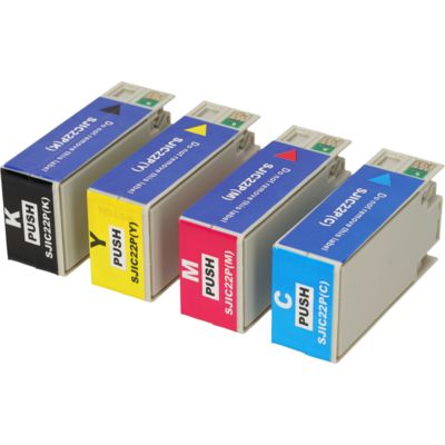 Cartouche compatible Epson SJIC22P(K/C/M/Y) - 4 couleurs - Multipack