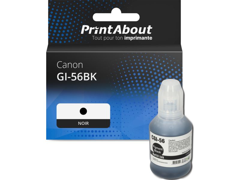 Cartouche compatible Canon GI-56BK - Noir
