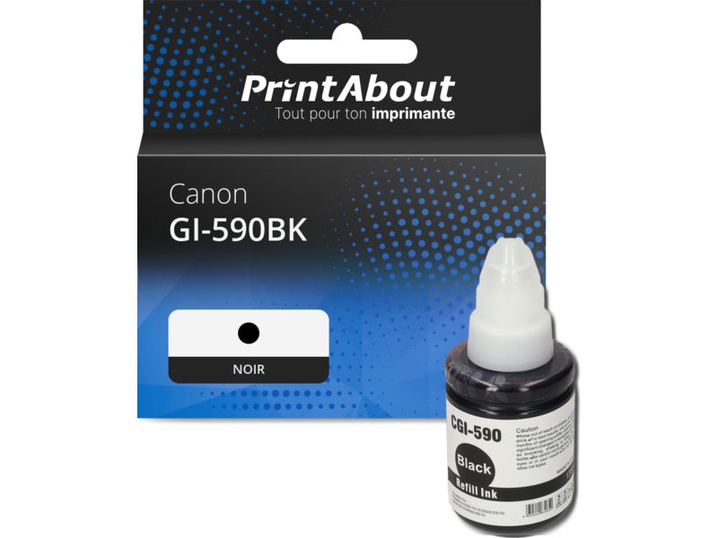 Cartouche compatible Canon GI-590BK - Noir