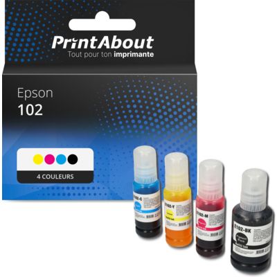 Cartouche compatible Epson 102 (T03R14/24/34/440) - 4 couleurs - Multipack