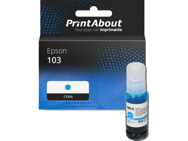 Cartouche compatible Epson 103 (C13T00S24A) - Cyan