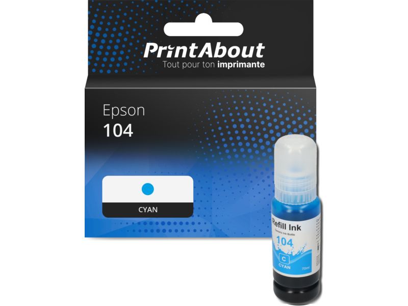 Cartouche compatible Epson 104 (C13T00P240) - Cyan