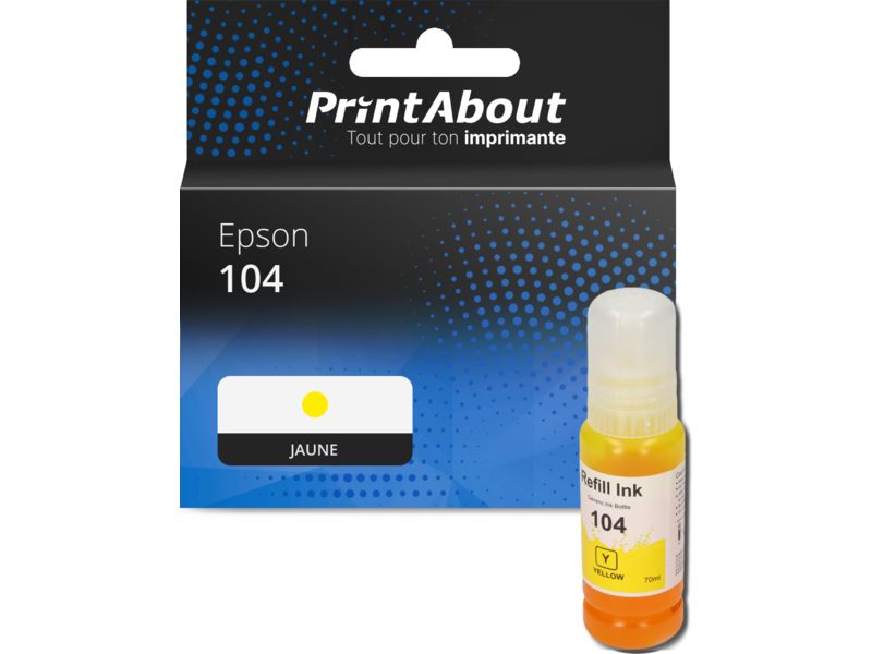 Cartouche compatible Epson 104 (C13T00P440) - Jaune
