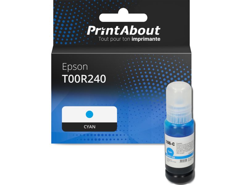 Cartouche compatible Epson T00R240 - Cyan