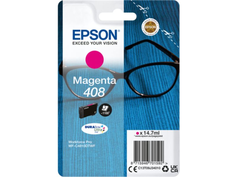 Epson 408 (C13T09J34010) Inktcartridge Magenta
