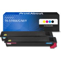 Toner compatible Kyocera TK-5195K/C/M/Y - 4 couleurs - Multipack