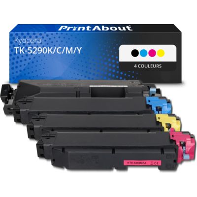 Toner compatible Kyocera TK-5290K/C/M/Y - 4 couleurs - Multipack