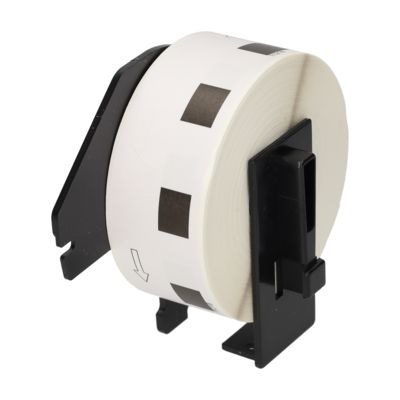 Étiquette compatible Brother DK-11218 - (24 mm x 24 mm) - Noir sur blanc