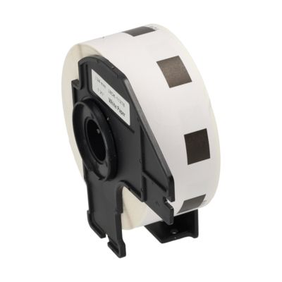 Étiquette compatible Brother DK-11218 - (24 mm x 24 mm) - Noir sur blanc