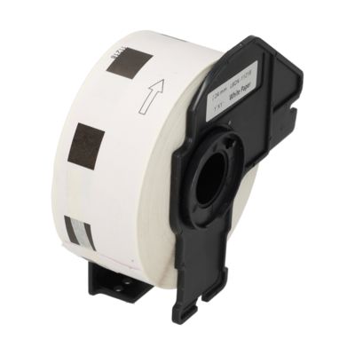 Étiquette compatible Brother DK-11218 - (24 mm x 24 mm) - Noir sur blanc