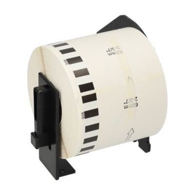 Étiquette compatible Brother DK-44605 - (62 mm) - Noir sur jaune