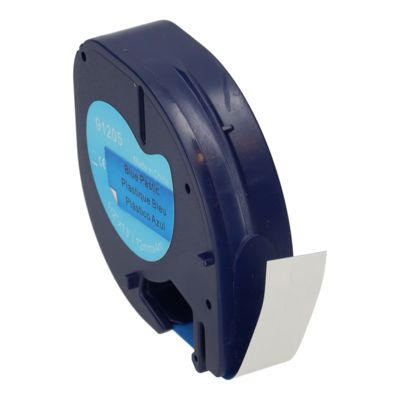 Ruban compatible Dymo 91205 (S0721650) - (12 mm) - Noir sur bleu