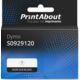 Étiquette compatible Dymo S0929120 - (25 mm x 25 mm) - Noir sur blanc
