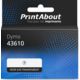 Ruban compatible Dymo 43610 (S0720770) - (6 mm) - Noir sur transparent