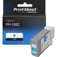 Cartouche compatible Canon PFI-102C - Cyan