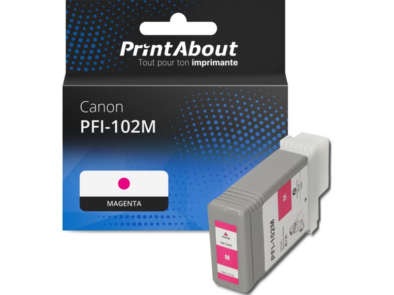 Cartouche compatible Canon PFI-102M - Magenta