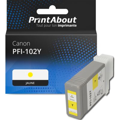 Cartouche compatible Canon PFI-102Y - Jaune