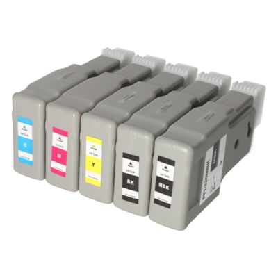 Cartouche compatible Canon PFI-120MBK/BK/C/M/Y - 5 couleurs - Multipack