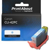 Cartouche compatible Canon CLI-42PC - Cyan photo