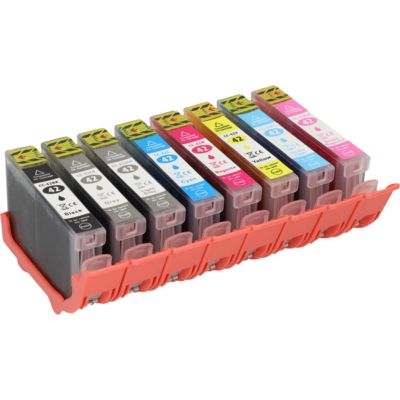 Cartouche compatible Canon CLI-42BK/C/M/Y/PC/PM/GY/LGY - 8 couleurs - Multipack