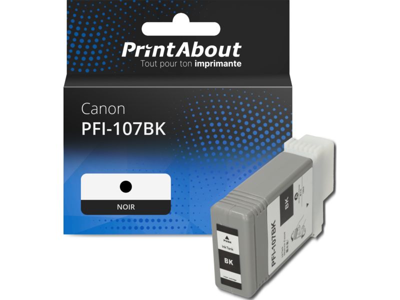 Cartouche compatible Canon PFI-107BK - Noir