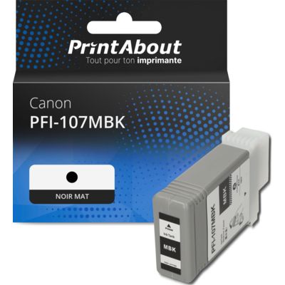 Cartouche compatible Canon PFI-107MBK - Noir mat