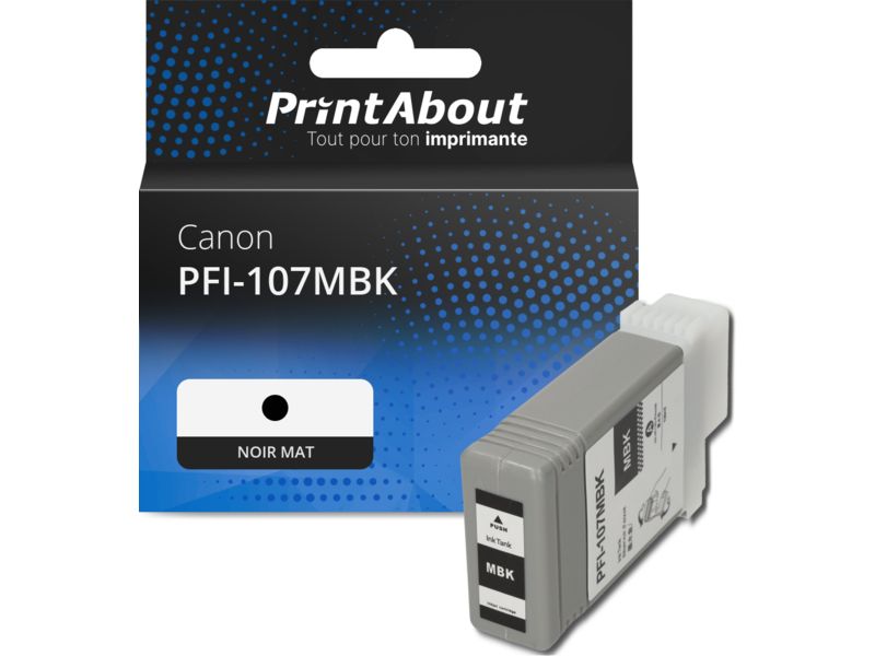 Cartouche compatible Canon PFI-107MBK - Noir mat