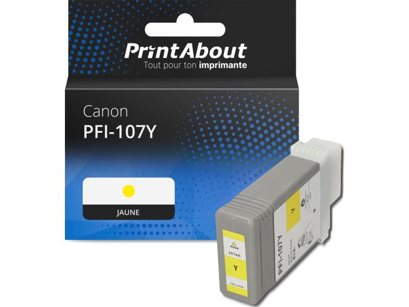 Cartouche compatible Canon PFI-107Y - Jaune