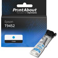 Cartouche compatible Epson T9452 - Cyan - Grande capacité